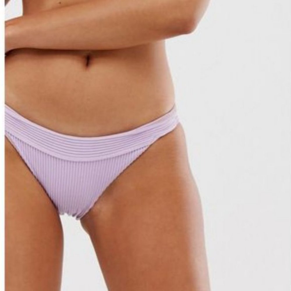 NWT HOLLISTER RIBBED BIKINI BOTTOMS PURPLE XL NWT